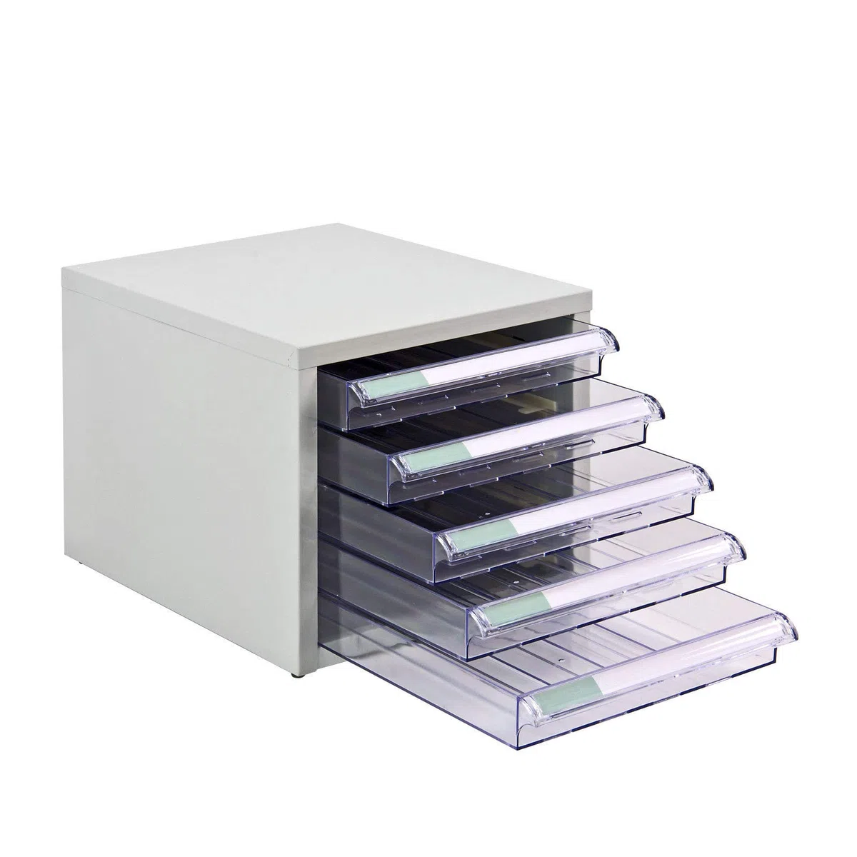 ADB Cassettiera da ufficio, portacorrispondenza, in metallo, con 5 cassetti, perfetto per formato DIN A4, prodotto in UE