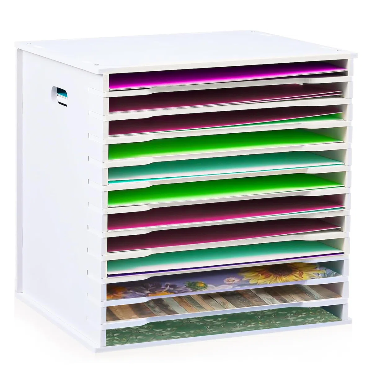 Organizzatore di carta per scrapbooking, 12 livelli, formato 30,5 x 30,5 cm, adatto per ufficio, scrapbooking