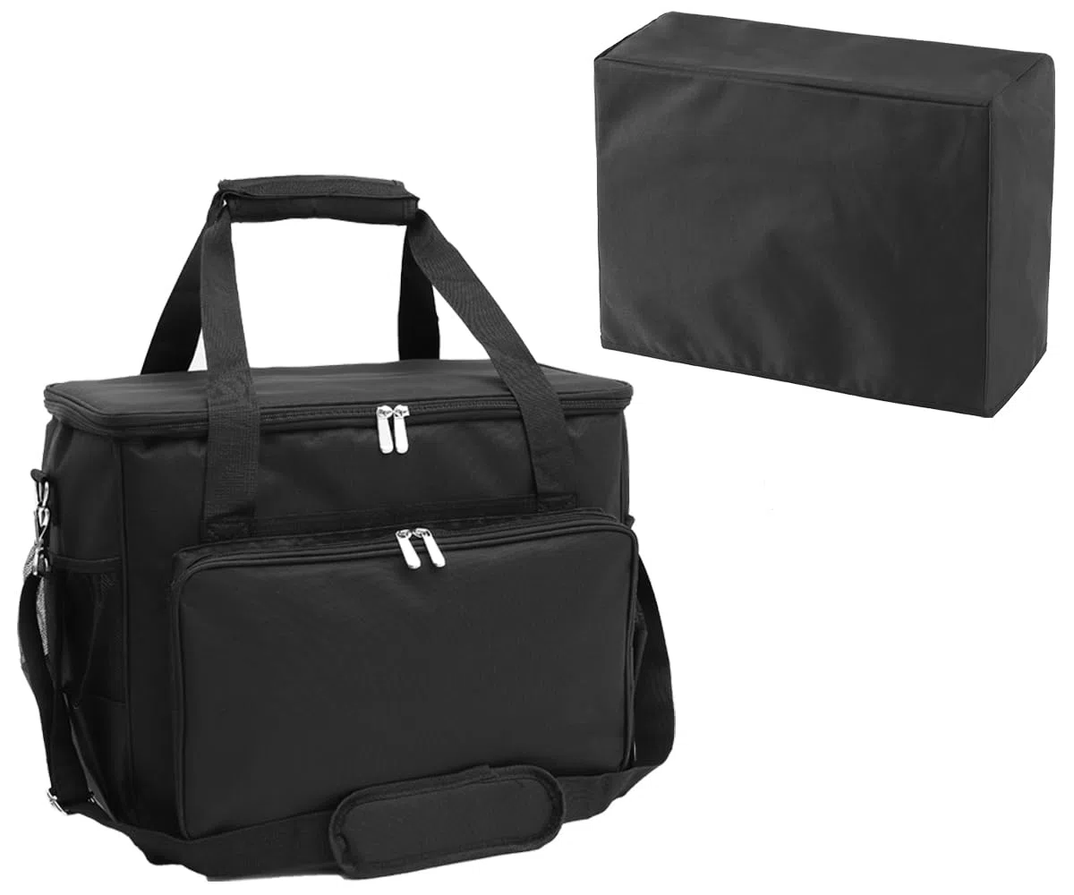 YELAIYEHAO Custodia da viaggio per macchina da cucire e accessori, compatibile con Singer, Brother, Janome, Nero, Classico