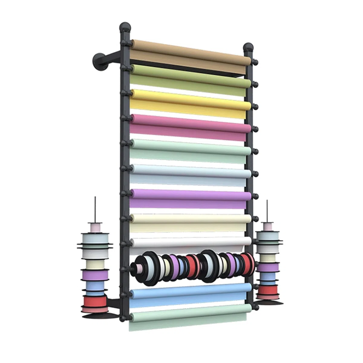 Organizer per nastro da parete, multiuso, porta carta da regalo e sciarpa, espositore per stanza artigianale per cucito, confezioni regalo per fioristi e organizzazione di forniture fai da te