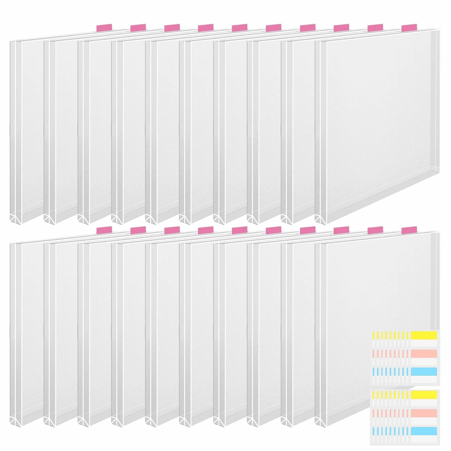 Scrapbook Paper Storage Organizer | 12 x 12 Organizer per porta carta trasparente con schede di indice appiccicoso, esperienza e affidabile, organizzatore per album di ritagli, cartone, artigianato