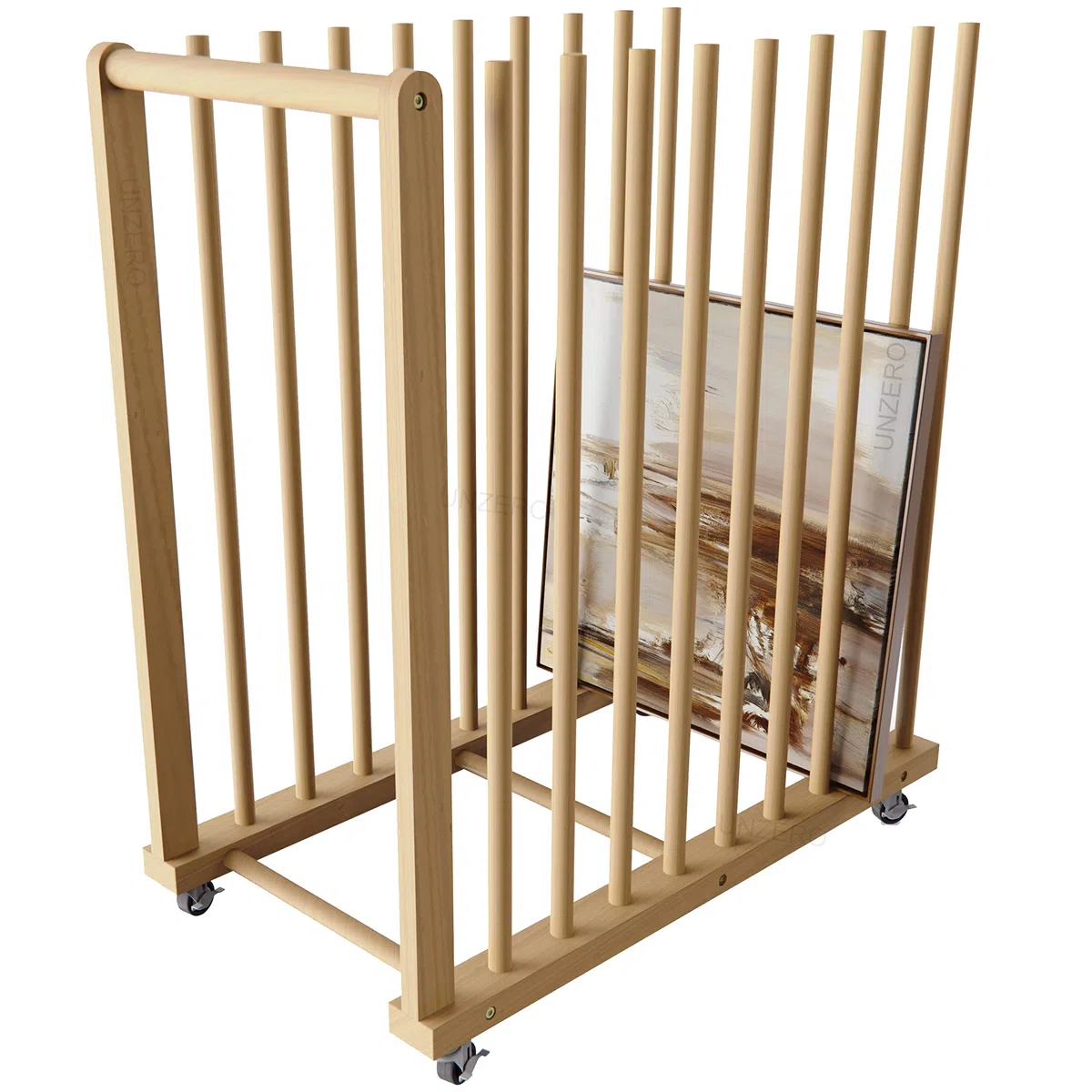Scaffale per riporre oggetti artistici, in tela, con manico e ruote girevoli per tavolo da disegno, pannelli, blocchi di carta per studi artistici, opere d'arte, galleria